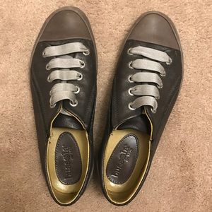 Bussola Vaasa Dark Silver Leather Slip Ons